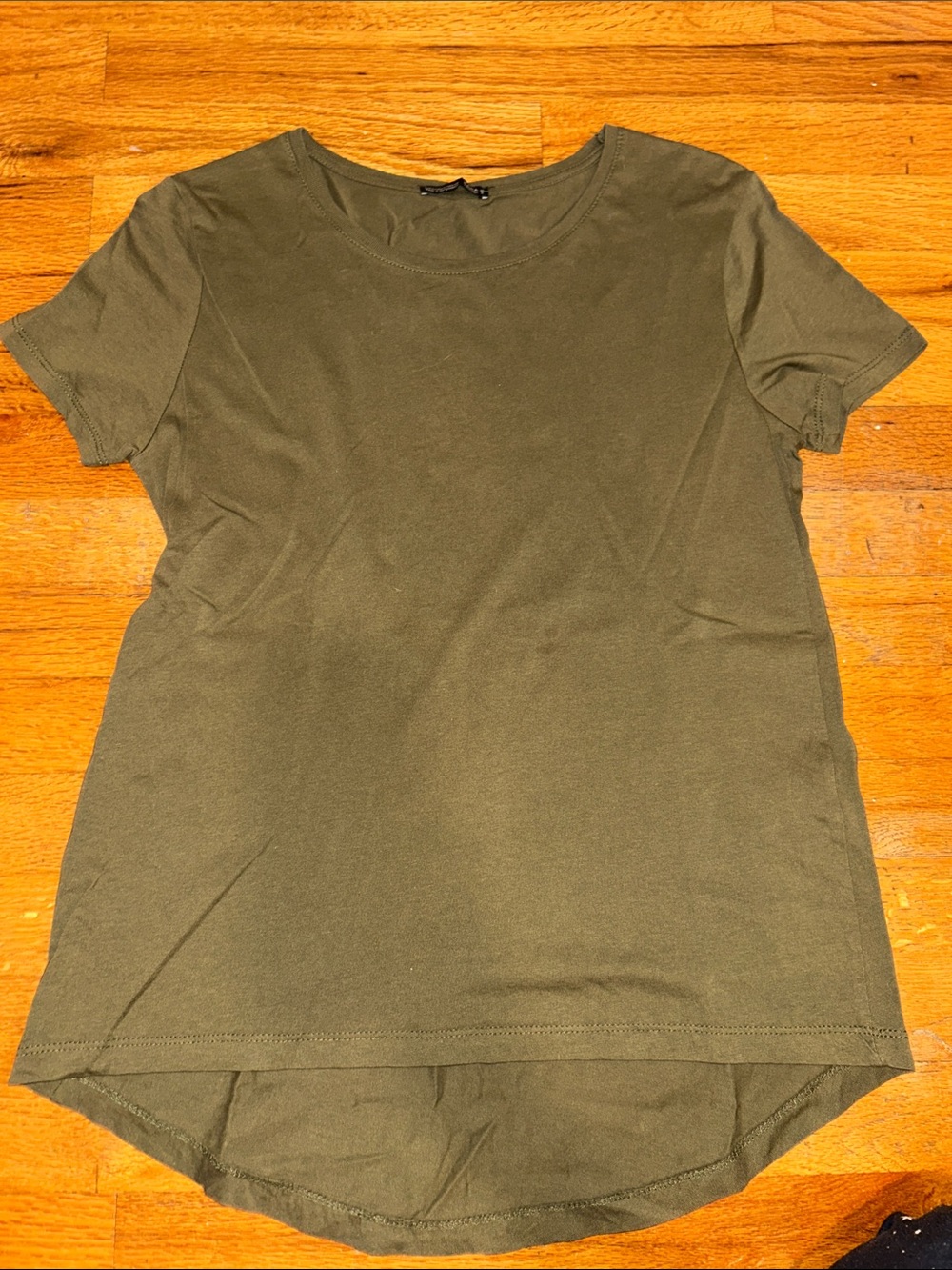Zara Olive Short Sleeve Crewneck Tee